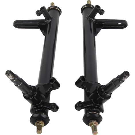 Paire de fusées d’essieu en alliage métallique 420mm pour kart cross 150cc 200cc 250cc et quad, pivot de direction renforcé, jeu de 2 pièces. (1/5)