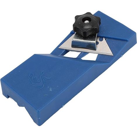 Cepilladora de chaflán de 45 grados, tabla de chaflán de borde recto con doble ranura, herramienta de chaflán de madera ABS, estructura ligera y compacta, adecuada para diversos proyectos. (1/5)