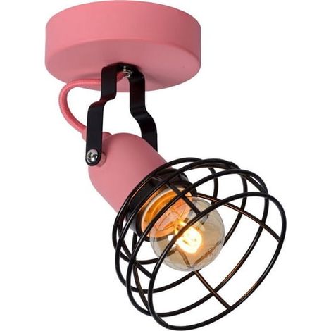 Applique Lucide Paulien metallo rosa/nero E27 60W IP20 (1/5)
