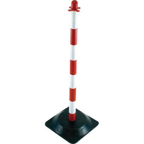 Poteau de support 90cm avec lest 1,5kg rouge/blanc TALIAPLAST - 530305