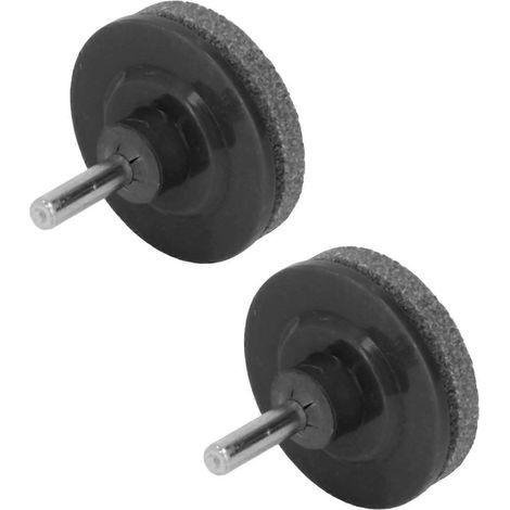 Affûteur de lames de tondeuse à gazon (lot de 2), en acier inoxydable, avec accessoire de perçage pour jardin, noir. (1/4)