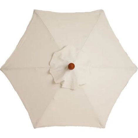 1 toile de remplacement pour parasol, polyester double couche, imperméable et anti-UV, compatible structure 6 baleines, couleur beige (1/5)