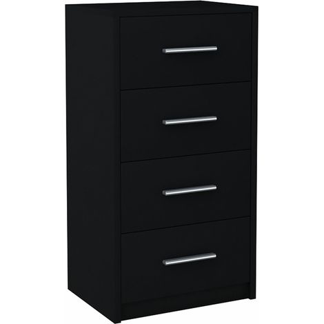 Kommode BODO 4S SCHWARZ 40cm Regalschubladen