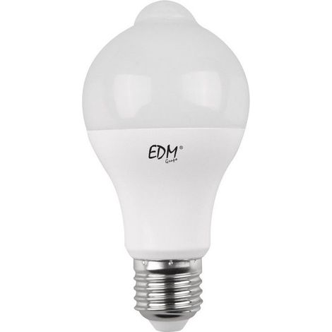 Ampolla LED Standard con "sensore di presenza e crepuscolare" E27 12W 1055lm 3200K luce calda ø6x11cm Edm