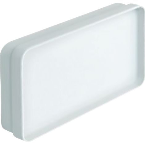 Bouchon de fermeture pour tube Ventilation rectangulaire et ses accessoires 120 x 60 mm blanc - First Plast