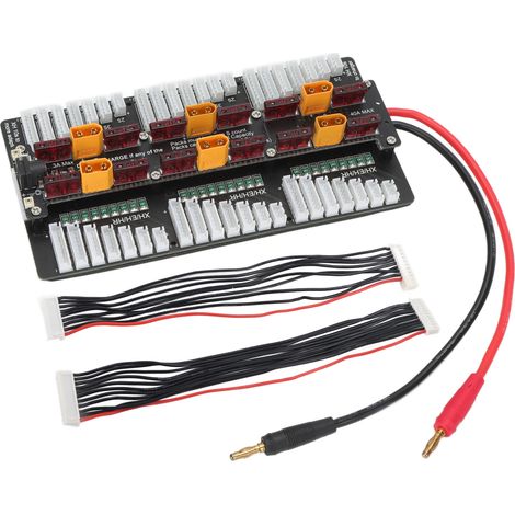 Lot de 2 platines de charge parallèle XT60 pour batteries 2-8S, compatible chargeurs PL8 PL6 (1/5)