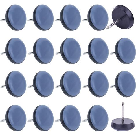 32 roulettes de 30 mm pour meubles, antirouille, résistantes à l'humidité et à l'usure, avec des pieds silencieux et des picots pour déplacer facilement les meubles lourds - les picots en téflon protè (1/5)