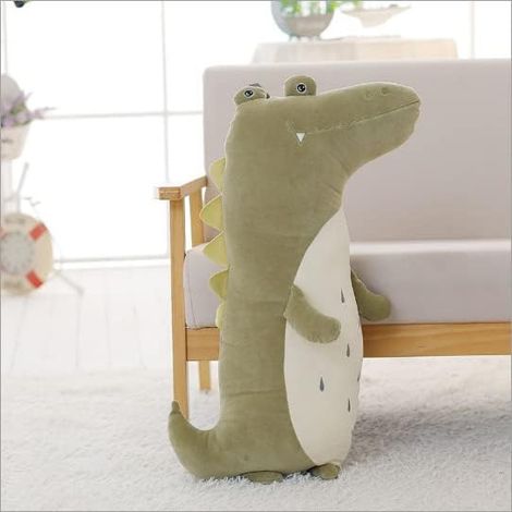 50 cm großes Krokodil-Dinosaurier-Plüschkissen, weiches Kissen für Mädchen, niedliches Dinosaurier-Kuscheltier, Cartoon-Tier-Waldkissen (1/5)