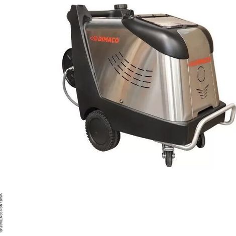 Nettoyeur haute pression triphasé eau chaude FP 15 200 HW PREMIUME avec enrouleur - Capot inox - DIMACO - FP15200HW PREMIUME