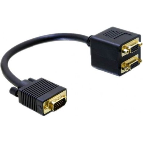 Câble VGA vers 2 sorties VGA Duplicateur 0,20cm NANOCABLE
