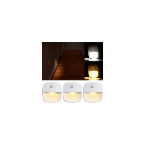 Integriertes LED-Nachtlicht mit Bewegungsmelder, warmweiß. – Crezuo