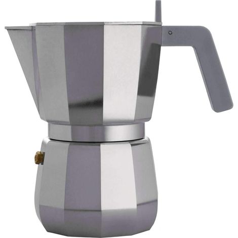 Cafetera Moka Alessi gris 300 ml diseño octogonal (1/3)