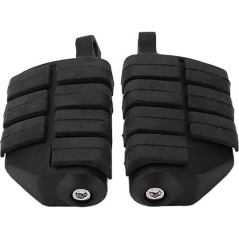 Estriberas para motocicleta, reposapiés antideslizantes de goma y aleación de aluminio para modificación (Negro) (1/4)