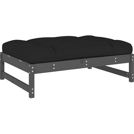 Maison Exclusive - Gartenhocker Grau 120x80 cm Massivholz Kiefer (1/5)