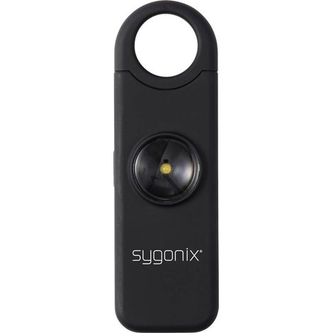 Sygonix Alarme de poche noir avec LED 130 dB SY-7187514 (1/4)