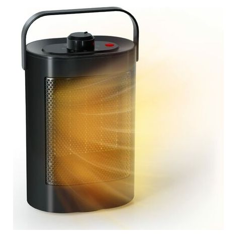 Pair - Aérotherme électrique 1500W, aérotherme à économie d'énergie, chauffage rapide 3s, radiateur céramique PTC, oscillation 70°, protection multiple pour la maison et le bureau (1/5)