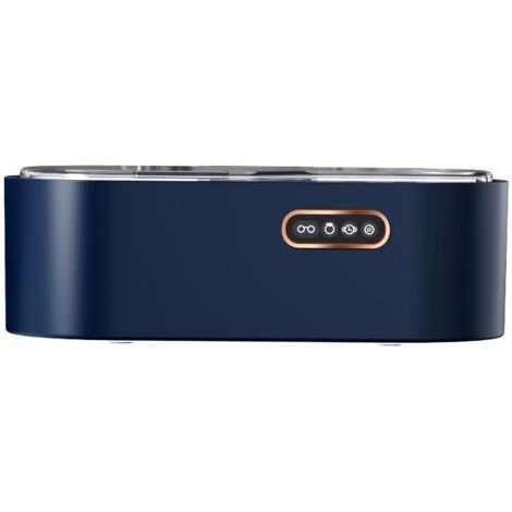 (Bleu) Nettoyeur de lunettes à ultrasons, appareil à ultrasons 450 ml, 4 réglages de temps 45 KHz, nettoyeur à ultrasons professionnel pour bijoux, lunettes, montres, argenterie, bagues, colliers (1/5)
