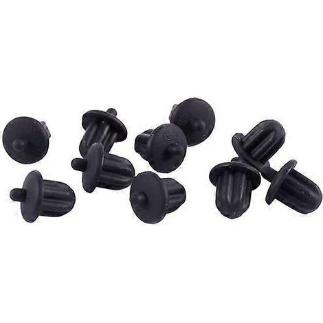 10 cache-poussière en caoutchouc noir pour prise jack audio 6,35 mm (PC, DVD, microphone) (1/5)