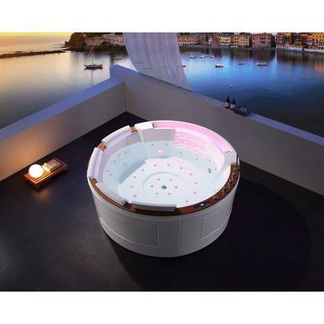 Vasca da Bagno Idromassaggio Circolare 195x195cm Centrostanza , Full Optional Kizena
