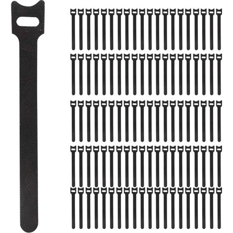 100pcs Attaches Crochet Et Boucle en Forme De T, Organisateur De Câbles Gestion du Cordon Téléphonique écouteurs Souris Attaches Protecteur D'enrouleur De Fil (1/5)