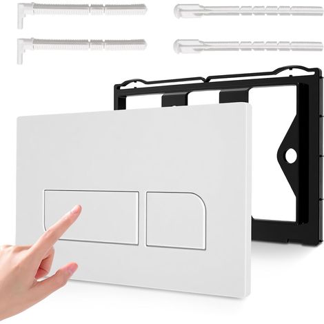 Toilet Control Plate White Double Flush Tank Trigger Plate Compatible with Sigma and UP300 (1/5)