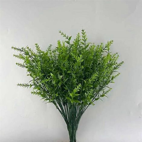 Bouquet de lavande artificielle en plastique, fleurs artificielles, décoration de mariage champêtre, plante artificielle, fausses fleursvert (1/5)