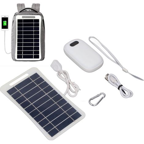 [Solarladegerät mit Handwärmer] [2W 5V USB-Polykristallinpanel] [Tragbar für den Außeneinsatz] (1/5)
