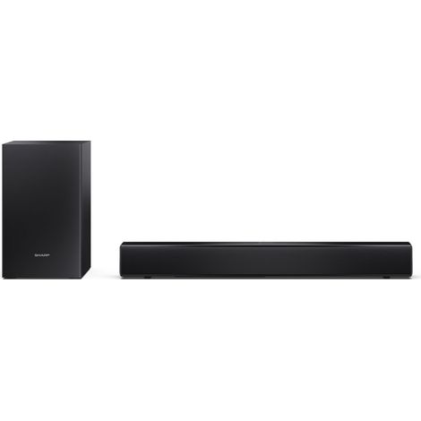 Sharp - Compact 2.1 Soundbar with Wireless Subwoofer HT-SBW121 Black