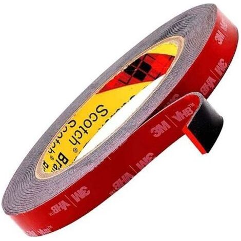 3M VHB Extra starkes doppelseitiges Klebeband, schwarz, wasserfest, hitzebeständig, für den Innen- und Außenbereich, 3 m x 1,5 cm (1/5)