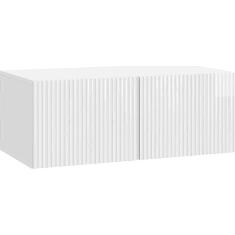 Mobile Porta TV da Muro Bianco Lucido 78,5 x 41 x 30 cm vidaXL
