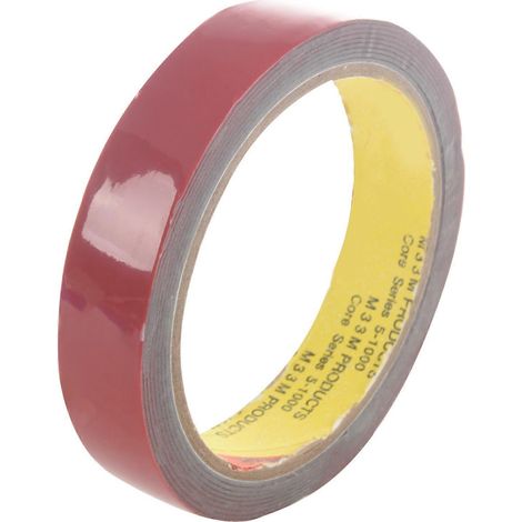 Strong Permanent Double Sided Foam Tape Roll, Red 20MM-- (1/5)