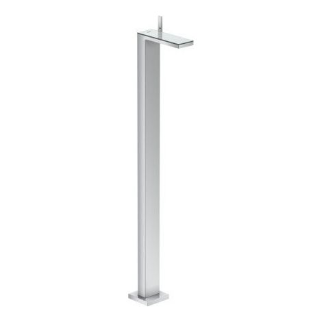 mitigeur de lavabo encastré au sol, bonde push-open chromée/miroir