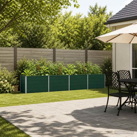 Jardin surélevé Vert 320 x 40 x 55 cm acier laminé à froid (1/5)