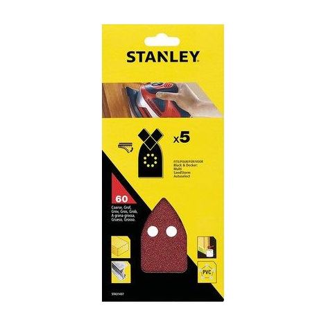 CARTA ABRASIVA VELCRATA MULTILEV BD STANLEY - GRANA  80 STA31442-XJ CF=PZ 5- 5 confezioni