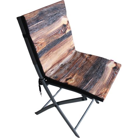 Coussin imperméable pour chaise TIP avec dossier 80x40 cm Bois (1/5)