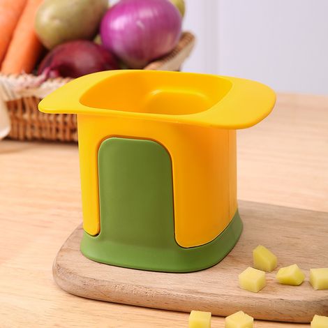 (Jaune) Trancheuse à légumes multifonctionnelle, peut être utilisée pour trancher les oignons et les frites. (1/5)