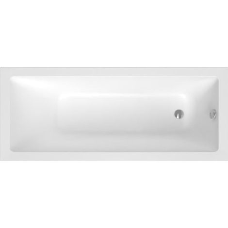Aurum 160x80 cm baignoire rectangulaire en acrylique, orientation gauche et droite, sans pieds, blanc (SATVAUR16080)