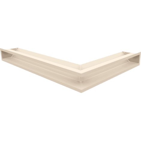 Eck-Lüftungsgitter LUFT links 76,6x54,7x9 Creme Slim (1/5)