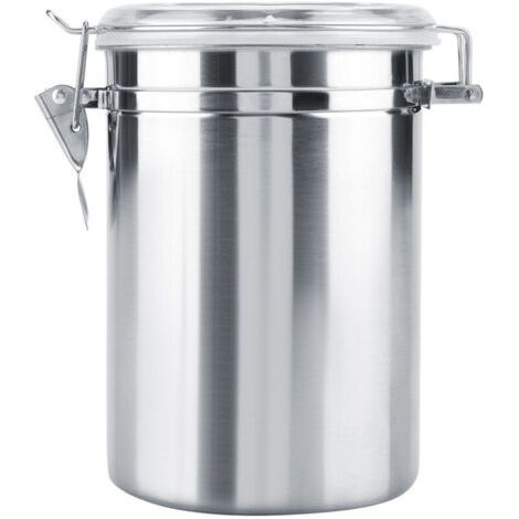 Récipient à café en Acier Inoxydable, Pot de Stockage scellé Sous Vide pour Grains de thé au Sucre, Organisateur de Cuisine écologique de Grande capacité pour le Bureau à Domicile (XL