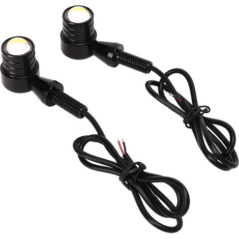 Feux clignotants LED avant arrière ambre jaune DC 12V universels pour scooter moto sport Type 3 (1/5)