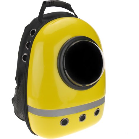 CityBAG - Sac à dos de transport des animaux de compagnie en plastique rigide jaune (1/5)
