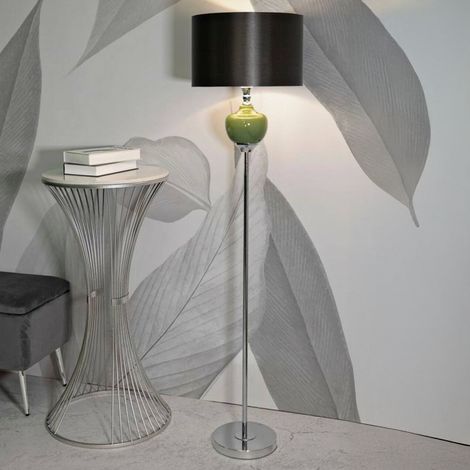 Dmora - Stehlampe Arcar, Bodenlicht, Lampe, Stehleuchte, 40x40 h160 cm, Grün und Graue (1/5)