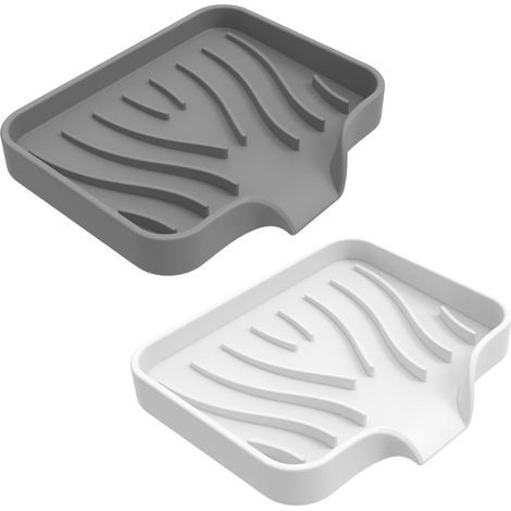 2er-Set Silikon-Seifenschalen, Seifenbox mit Abfluss, Seifenhalter, rutschfester Seifenhalter für Badezimmer, Dusche und Küche (1/5)