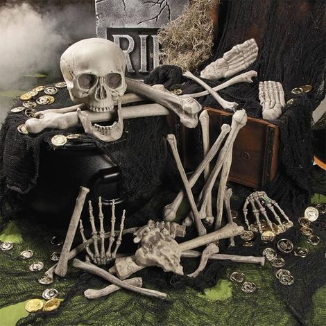 28pcs Halloween Realistic Skull and Bone Skeleton Decoration Kit (1/5)