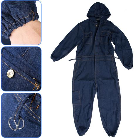 Combinaison en denim pour soudeur électrique, vêtements de travail pour réparateur automobile (180) (1/5)