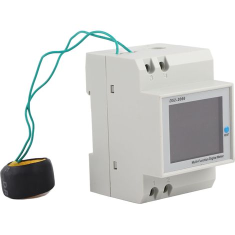 DIN-Schienen-Energiemessgerät mit LCD-Voltmeter, Amperemeter und Multimeter (Spannung, Strom, Leistung) D52-2066, 250–450 V, 0–30000 W (1/5)