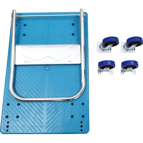 Carro plegable, alta capacidad de carga, fácil maniobrabilidad, azul. (1/2)