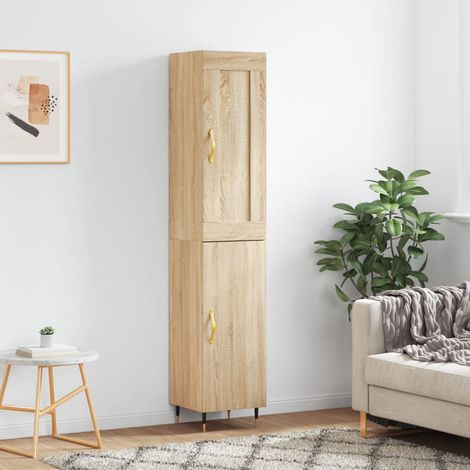 Highboard Sonoma-Eiche 34,5x34x180 cm Holzwerkstoff