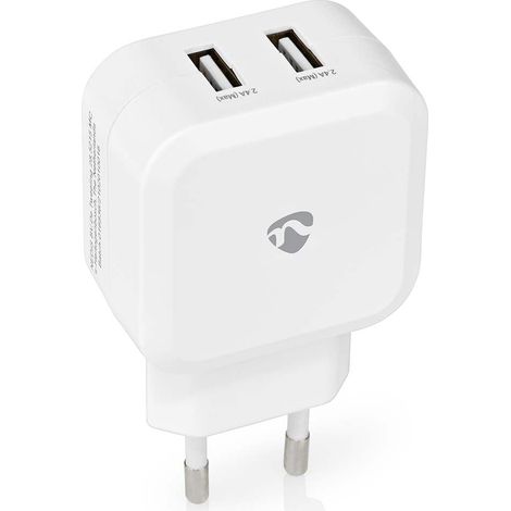 Caricatore da parete 24 w funzione di ricarica rapida 2x 24 a a numero di uscite 2 2x usb a senza cavo uscita a tensione singola