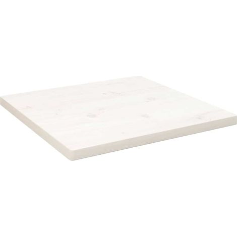 Maison Exclusive - Piano Tavolo Bianco 40x40x2,5cm Legno Massello di Pino Quadrato (1/5)